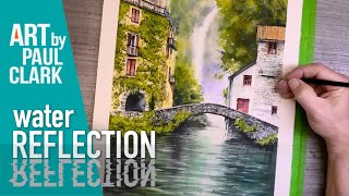 How to Paint Reflections on Water - Lake Como, Italy