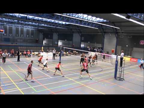 Eredivisie wedstrijd volleybal Talentteam Arnhem - Prins VCV in Valkenhuizen op 14 november 2015