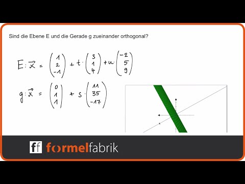 Positional relationships: Is the line orthogonal to the plane?