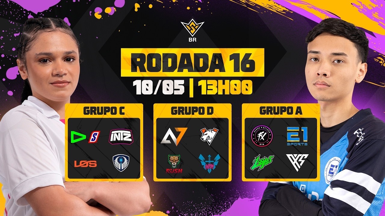 🚨FFWS BR 🏆 RODADA 16 - GRUPOS C, D e A | FREE FIRE AO VIVO🚨 #freefire