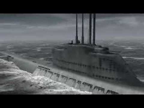 Type XXI Uboat in North Sea