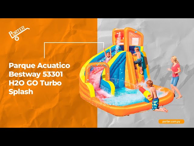 Vídeo relacionado con Bestway Parque Infantil acuático y Piscina Infantil Inflable Volcano Springs para niños 2,62 m x 1,88 m x 1,02 m