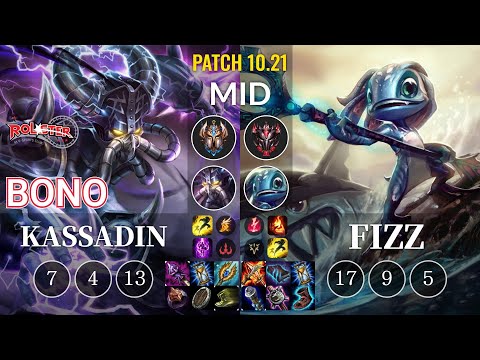KT Bono Kassadin vs Fizz Mid - KR Patch 10.21