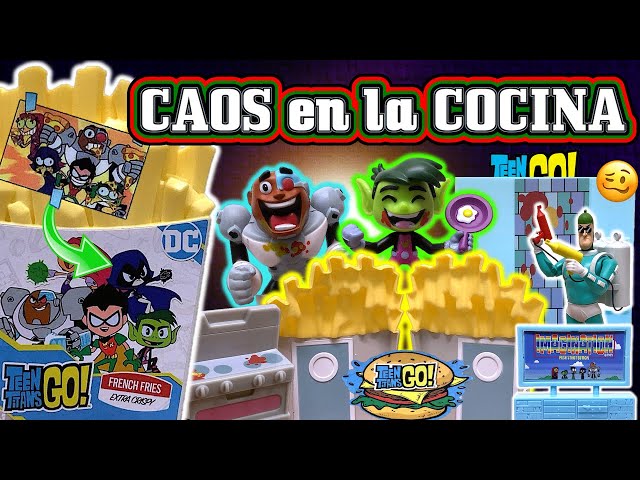 Vídeo relacionado con DC Comics Teen Titans GO! - Set DE Juego Kitchen Chaos: 2 ESCENARIOS EN 1, Figura Cyborg, Chico Bestia Y Accesorios - 6070557 - Juguetes Niños 4 Años + - Regalo Niño 4 Años + - Superheroes Juguetes