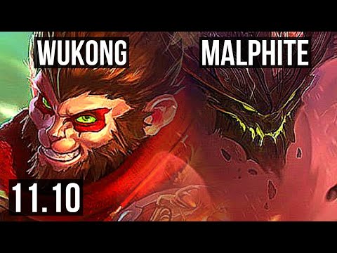 WUKONG vs MALPHITE (TOP) | 2100+ games, 2.3M mastery, 5/1/6 | KR Diamond | v11.10