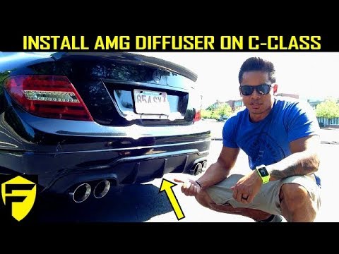 INSTALL AMG C63 DIFFUSER ON MERCEDES C250 C300