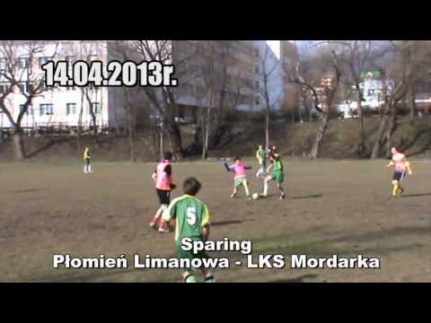 Szymon Koza - 2:0 (18') Sparing Seniorów: Płomień Limanowa - LKS Mordarka (14.04.2013r.)