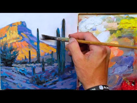How to Paint a Cool Desert Scene Fast!