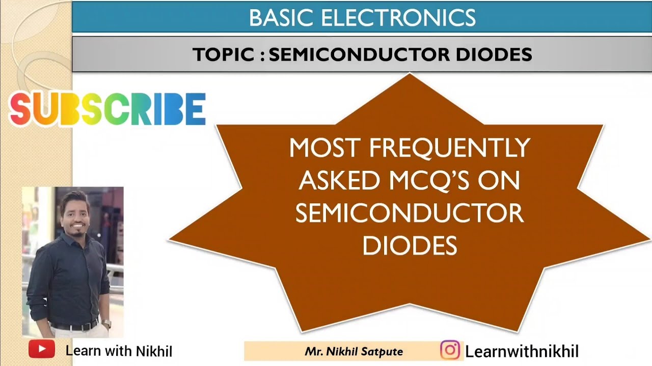 MCQS on DIODES | Basic Electronics | Learn with Nikhil