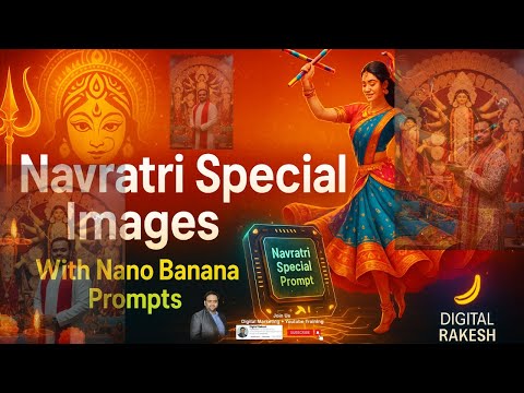 How to Create Navratri Special Images with Nano Banana Prompts and AI Image Design Tutorial 2025
