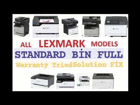 Lexmark Standart Bin Full Error Solution Fix ALL MODELS ms510 ms410 Ms610 mx511 711 811