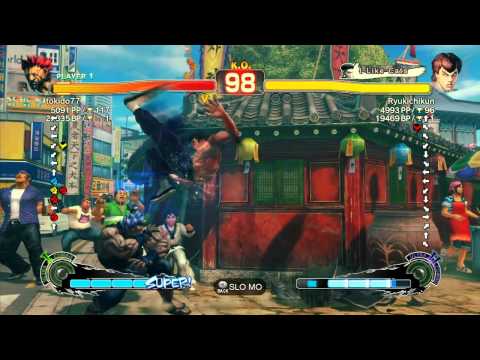 Tokido (Akuma) vs Ryukichikun (Fei Long) - SSF4 Arcade Edition Xbox Live Ranked Match