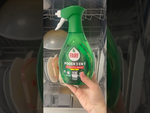 Vídeo relacionado con Fairy Poder Sin Remojo Limón Spray Recambio, Vajilla y Cocina, Antigrasa, 2000ml, Paquete de 4