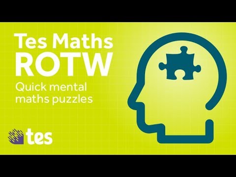 30 second starter: TES Maths Resource of the Week
