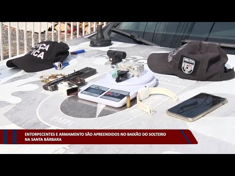 Entorpecentes e armamento são apreendidos no Baixão do Solteiro na Santa Bárbara 05 12 2022