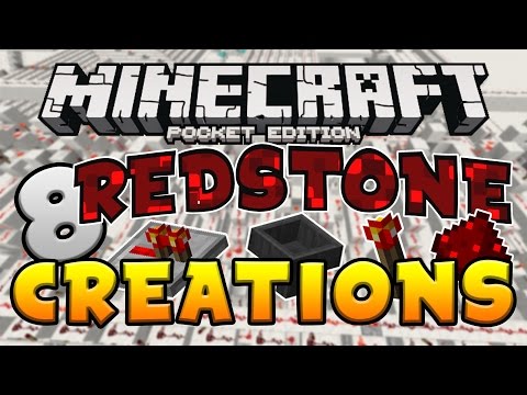 8 EPIC REDSTONE CREATIONS!! Minecraft Pocket Edition Map - Gameplay, Kingdom Kids Zone, Minecraft - EYstreem