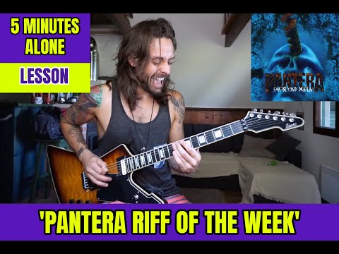 PANTERA 'RIFF OF THE WEEK' | 5 MINUTES ALONE - Bridge Riff LESSON by ATTILA Voros (intermediate)