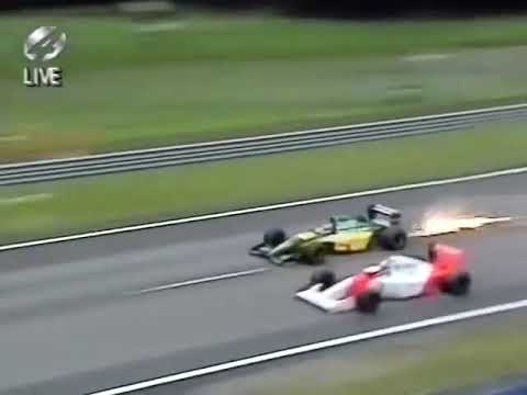 F1 – Ayrton Senna overtakes Mika Häkkinen – Belgium 1992