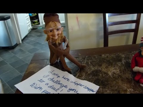 Elf on the Shelf: Grandpa Elf challenges Magical Fred to a duel!
