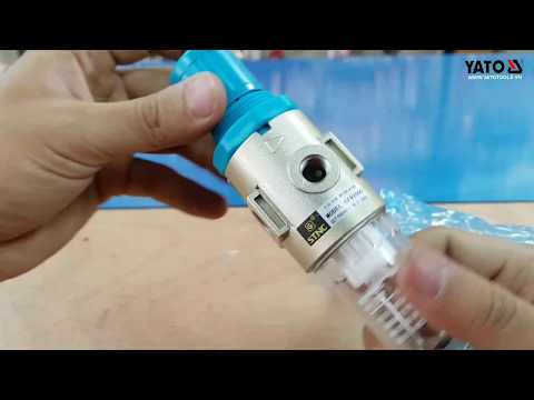 Фильтр пневматический YATO 1/4" с редуктором и манометром, 0.93 MPa Фильтр пневматический YATO 1/4" с редуктором и манометром, 0.93 MPa