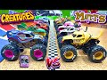 Toy Diecast Monster Truck Racing Tournament Round 39 Monster Jam CREATURES MONSTER MUTTS