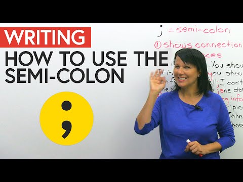 How to use the SEMI-COLON in English writing