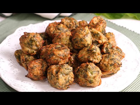 Buñuelos de Acelgas muy Fáciles, Deliciosos y Esponjosos