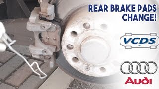 AUDI A3 8V 2013 - Rear Brake Pads Change  - With VCDS for Electronic Parking Brake