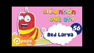 Hướng Dẫn Vẽ Con Sâu Larva - Siêu Nhân Bút Chì - Tập 56 - How To draw Red Larva (from Larva)