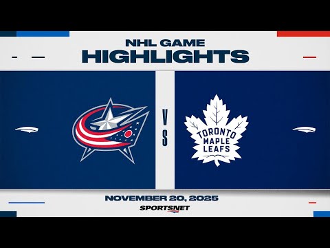 NHL Highlights | Blue Jackets vs. Maple Leafs - November 20, 2025