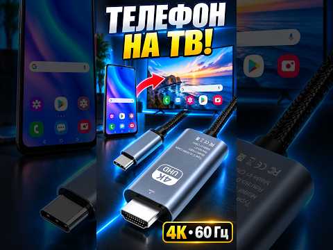 Кабель конвертер Type-C 3.1 HDMI 4K 60 Гц 2м KENVS HD-C для подключения смартфона или планшета к TV, проектору - фото 1 - id-p3195990855