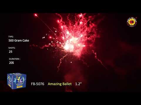 FB-5076  500g cake Amazing Ballet  1.2" 25 Shots ( 1.4g）