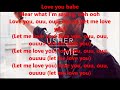 Usher - Let Me Lyrics