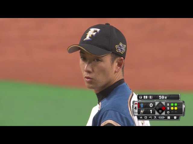 【4回表】ファイターズ・斎藤佑がロペスから空振り三振を奪う!! 2017/5/31 F-DB