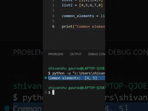 Python Program To Find Common Items From Two List Pythonprogramming Programming Pythontutorial