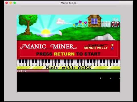 Manic Miner Remake in AGK (App Game Kit V2)