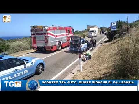 SCONTRO TRA AUTO MUORE GIOVANE DI VALLEDORIA