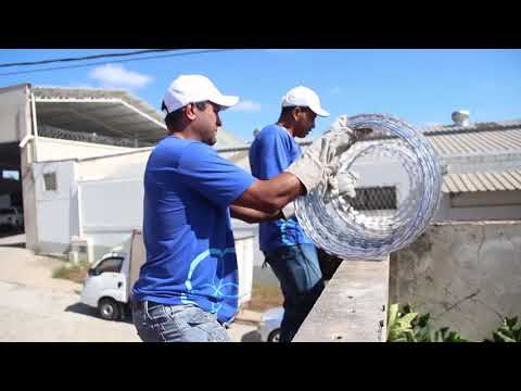 HOW TO INSTALL RAZOR CONCERTINA COIL INSTALLATION WITHOUT  ANY ANGLES.