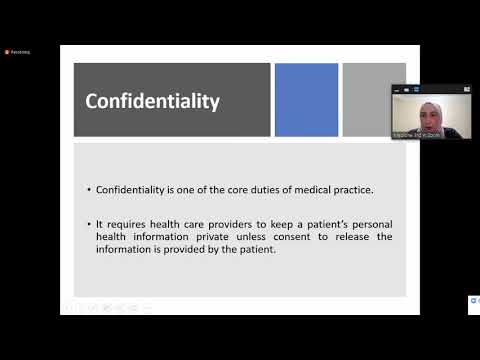 Lec. 5 | Medical Ethics (Dr. Reema) | Confidentiality, telling the truth and withholding information