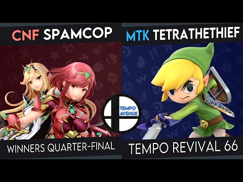 Tempo Revival 66 - SpamCop (Pyra Mythra, Cloud) Vs. TetraTheThief (Toon Link) - WQs - SSBU