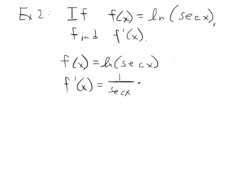 Lesson 5 1A   The Derivative of The Natural Log Function