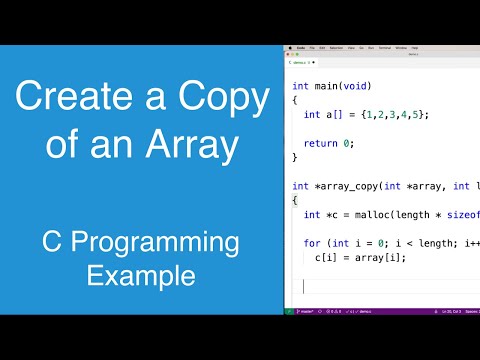 Create a copy of an array | C Programming Example