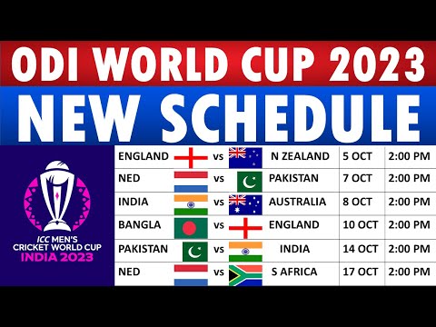 ICC Cricket World Cup 2023 schedule: Match Dates, City Venues, Stadiums, and Timetable
