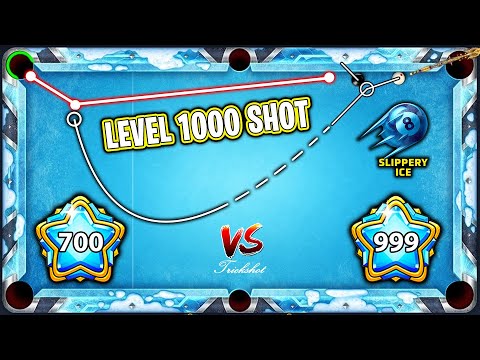 Level 999 VS Level 700 in Slippery ICE + Trickshots + Kiss Shots - 8 ball pool GamingWithK
