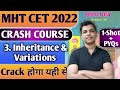 Biology MHT CET Crash Course 2022 || One Shot + PYQs Chapter 3 Inheritance and Variations #nie
