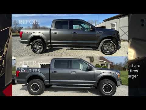 Installing FOX 2.0 shock coil-overs on the new 2020 F-150. 35\" tires