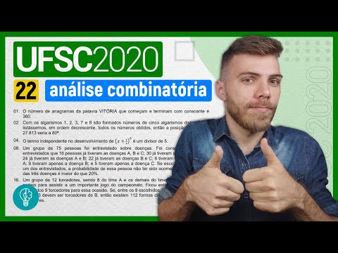 22 VESTIBULAR UFSC 2020 - ANÁLISE COMBINATÓRIA - O número de anagramas da palavra VITÓRIA que