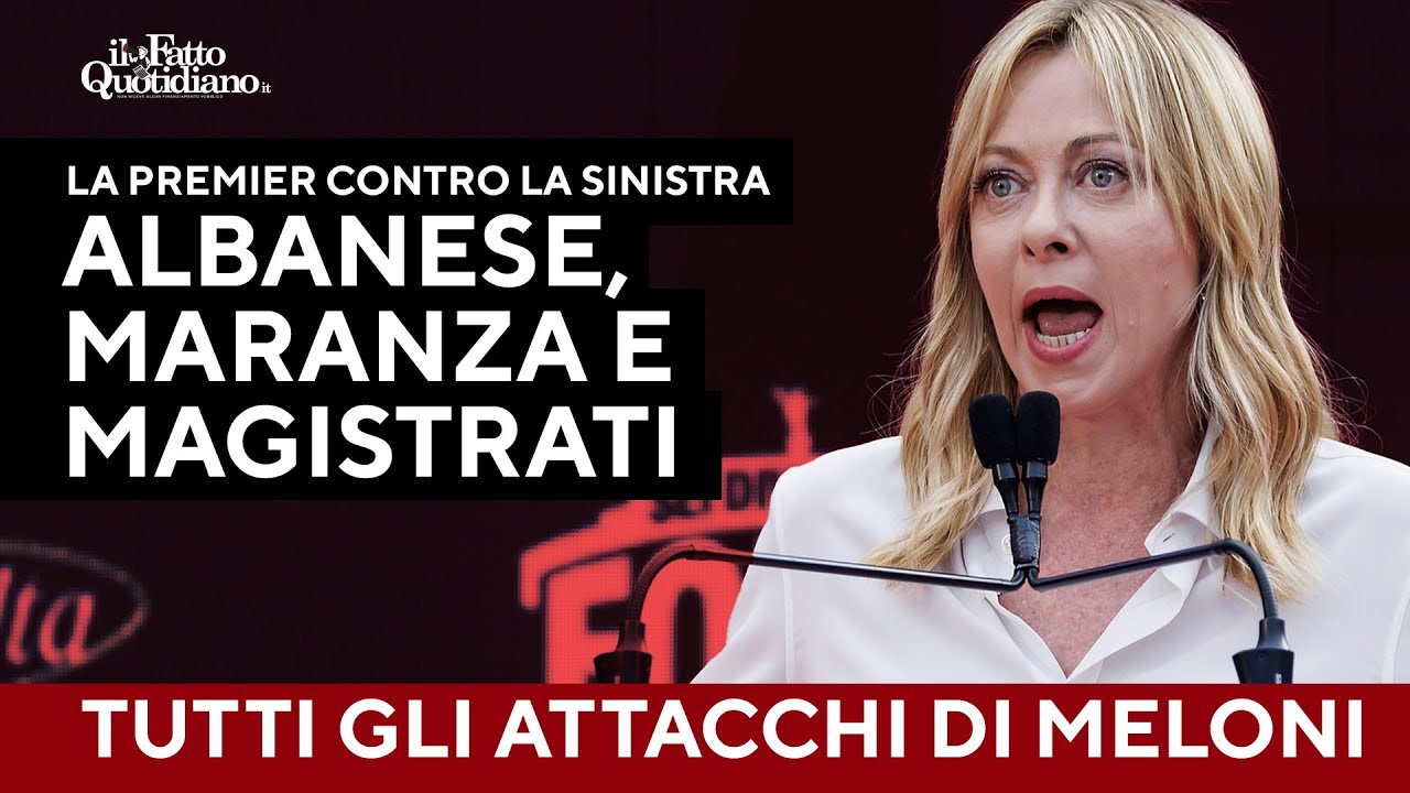 Il livore di Giorgia Meloni, gli attacchi a sinistra: da Albanese ai magistrati