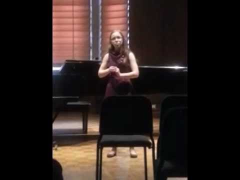 Meg singing Fleur des Blés by Debussy