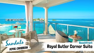 Royal Beachfront Butler Corner Suite BBC | Sandals Royal Caribbean | Walkthrough Tour & Review 4K